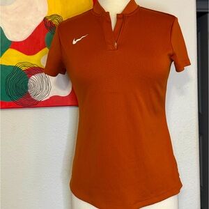Nike Orange Fitted Golf Polo